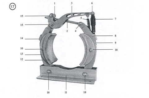 18 x 8 Type H Brake, J-2932 (New Style), P/N 114285 