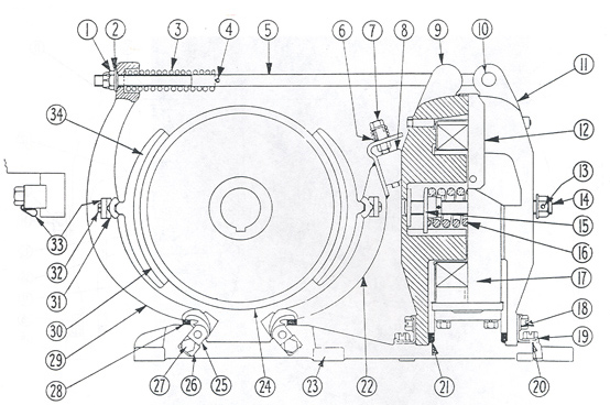 No. 505 8" D-C Magnetic Brake 